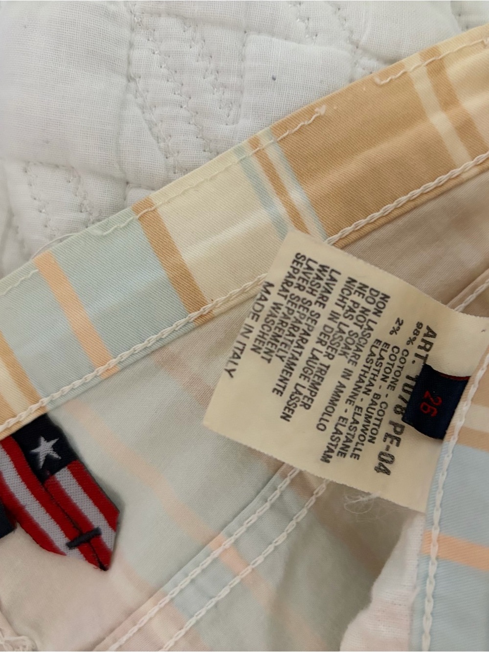 Vintage Y2K Outrage Italy Pastel Striped Flare Jeans Size 26 - Picture 12 of 14
